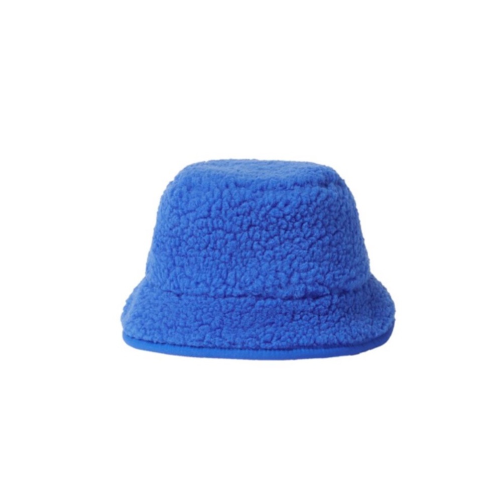 Zara Kids Cobalt Blue Faux Sherpa / Fleece Bucket Hat